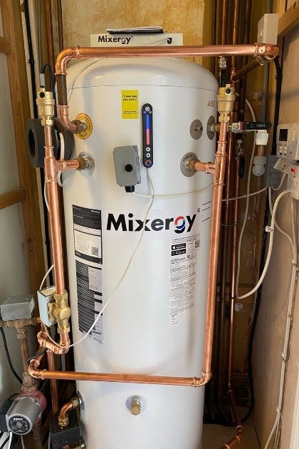 Mixergy hot water tank